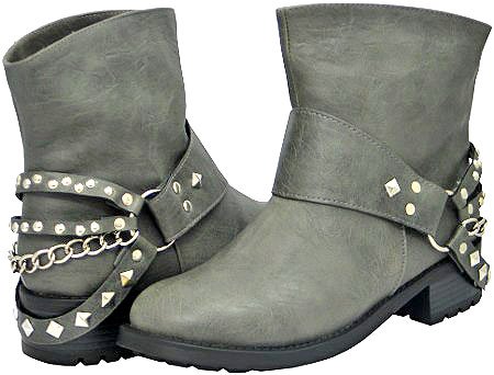 Bamboo Hazelnut-17 Grey Women Ankle Boots