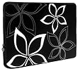 15.4 inch Black Notebook Laptop Computer / Apple MacBook Pro 15 Contour Bold Floral Print Sleeve Carrying Slip Case