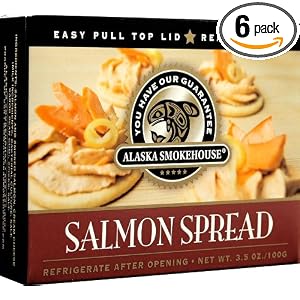 Alaska Smokehouse Salmon Spread Serving Design, 3.5 Ounce Boxes (Pack of 6) by Alaska Smokehouse