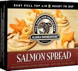 Alaska Smokehouse Salmon Spread Serving  Design, 3.5 Ounce Boxes (Pack of 6)