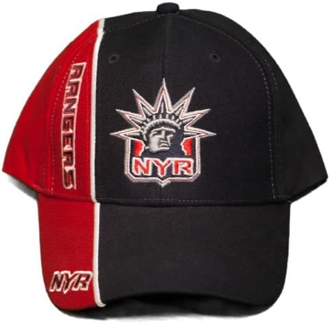 New! New York Rangers Adjustable Velcro Back Embroidered Cap - Navy/Red - One Size Fits Most