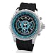 Alienwork® Racing V12 Automatic Mechanical Motorsport Multi-function Watch Turquoise Cyan