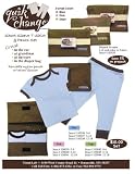 Trend Lab Quick Change Short Sleeve T-shirt and Pants Gift Set in Blue, 0-6 Months