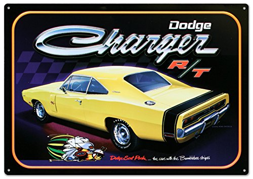 Dodge Charger R/T Car Tin Sign 12 x 17in