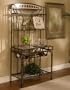 Ashton Glass Bakers Rack/Etagere (Antique Taupe) (72"H x 35"W x 19"D)