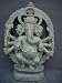Dancing Ganesha Eight Handed Hindu God Stone Statue for Good Luck 12"
