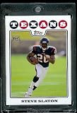 2008 Topps # 355 Steve Slaton ( West Virginia ) RC - Rookie Card - Houston Texans - NFL Trading Cards in a Protective Display Case!