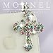 ip525 Rainbow Crystal Cross Anti Dust Plug Cover Charm for iPhone Android 3.5mm