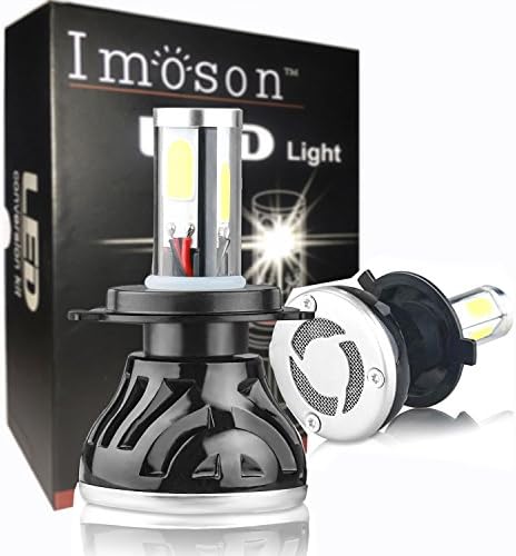 IMOSON H4 9003 Led Headlight Bulbs For Cars Super Bright H4 led bulb Conversion Kit Headlamps H4(9003) High Beam 40w/low Beam 20W -80W 8,000lm 6K Cool White