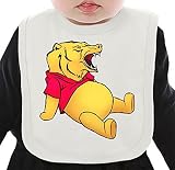 Pooh bear ネクタイを有する有機ビブ Medium