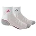 adidas Women's Climacool Quarter Sock (2-Pair), White/Aluminum 2/Mono Pink, Size 5-10