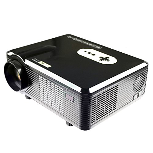 Excelvan CL720 Home Theater Multimedia LCD Projector (3000 Standard Lumens, HD Projector 1080P Input, Resolution 720P, HDMI/Analog TV/VGA/AV), Black by Excelvan