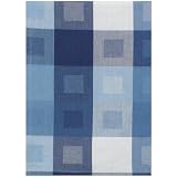100% Cotton Jacquard Cube Blue Dishtowel 18 X 28 Set 6 by Traders and Company