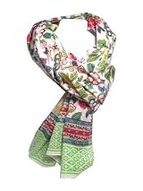 Anokhi 100% Cotton Voile Chinese Vase Fashion Scarf - New for Fall