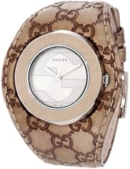 Gucci Womens YA129425 U-Play Medium Watch with Interchangeable Bracelet and Bezel