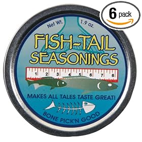 Dean Jacobs Fish Tail Seasoning Rub, 1.9-Ounce Tins (Pack of 6) by Dean Jacobs