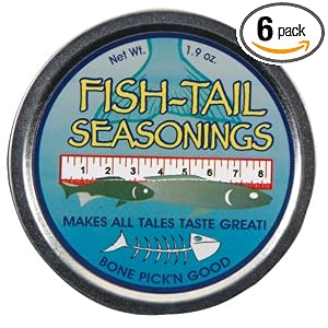 Dean Jacobs Fish Tail Seasoning Rub, 1.9-Ounce Tins (Pack of 6) by Dean Jacobs