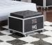 LeClair Contemporary Black Metal Rolling Storage Chair - coaster 460288