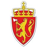 Norway Norwegian Coat of Arms bumper sticker 6" x 3"