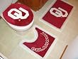 Oklahoma Sooners Bathroom 3 Piece Bath Rugs NCAA College Athletics