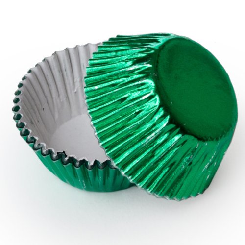 Dress My Cupcake Mini Green Foil Cupcake Liners