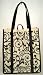 SALE! Burban Bags Reusable Shopping Grocery Bags Cream with Black Allover Scroll