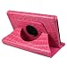Ctech 360 Degrees Rotating Stand (Pink Crocodile) Leather Cover Case for Amazon Kindle Fire