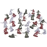 Pack 70 Miniature Plastic Army Men: 70 Piece Set of 1.25 inch Toy Soldier Figures - 28mm scaleIMAGE