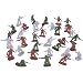 Pack 70 Miniature Plastic Army Men: 70 Piece Set of 1.25 inch Toy Soldier Figures - 28mm scale