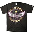 Fly Racing Flywheel Men's Short-Sleeve Sportswear Shirt w/ Free B&F Heart Sticker Bundle - Black