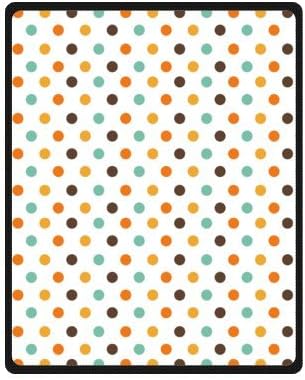 Modern Design Cartoon Colorful Spot Dots Fleece Blankets (Machine Washable) 40"x50" (Small) Cartoon Bedroom Exclusive