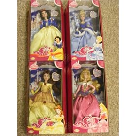 Disney Princesses Enchanted Evening Porcelain Collection Set of 4 (Belle, Cinderella,... by