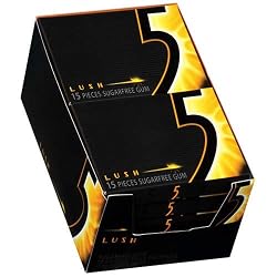 Wrigley's- 5 Lush Gum, 10/15 Piece Packs A Crisp Tropical Sugarfree Gum