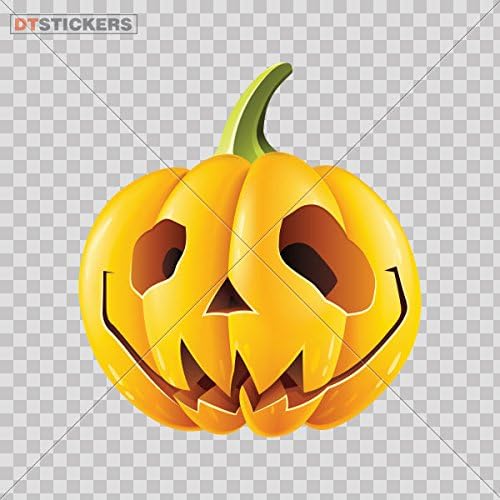 Decal Stickers Happy Halloween Pumpkin Motorbike Boat jack owl beautiful laughing (7 X 6,39 Inches) Fully Waterproof Printed vinyl sticker