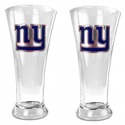New York Giants 2 Piece Glass Pilsner Set