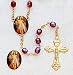 Crystal Rosary - Divine Mercy - 7mm Crystal Beads - 21in. Gold Chain - Center Piece with Matching Lapel Pin - Gift Box Included - IMPORTED FROM ITALY