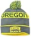 NCAA Oregon Ducks Pom Pom Charcoal Knit Hat, One Size, Green