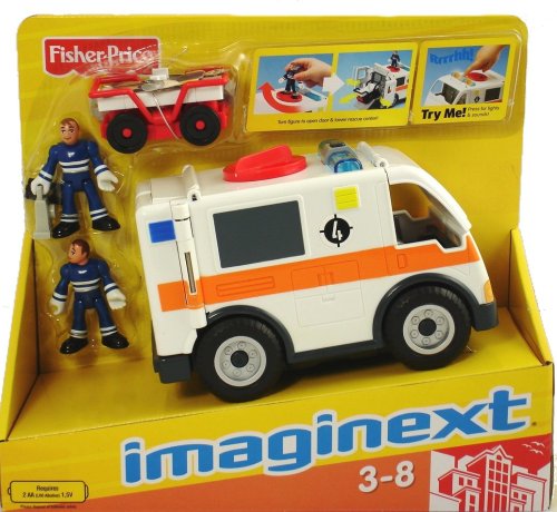 fisher price imaginext deluxe modern vehicles rescue ambulance figures wi cheap price