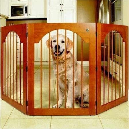Majestic Pet Universal Free Standing Wood Insert Pet Gate, White