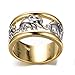 Rongxing Jewelry Beautiful Elephant Animal Rings Women's Yellow Gold Filled Size 6-10