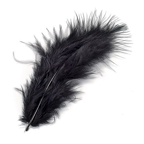 Gütermann / KnorrPrandell 6619614 - Marabufedern 10cm schwarz, 15 Stück/Beutel