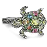 nOir Novelty Turtle Ring, Size 7
