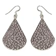 Silver Earrings for Women Handmade Jewelry 2.25 inches (ers261)