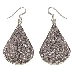 Silver Earrings for Women Handmade Jewelry 2.25 inches (ers261)