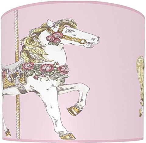 Toile Carousel Lamp Shade