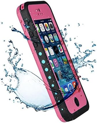 Waterproof Dustproof Shockproof Snowproof Hard Armor Protective Case Rugged Cover For Apple Iphone 5C (Pink)