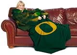 NCAA Adult Comfy Throw, Officially Licensed Blanket with Sleeves by Northwest, Smoke Design