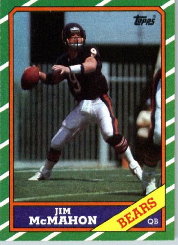 1986 Topps # 10 Jim McMahon Chicago Bears Football Card- Near Mint to Mint Condition - In Protective Screwdown Display Case!