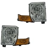 06-09 Jeep Commander Headlights Headlamps Head Lights W Corner Lamps Pair Set by Aftermarket