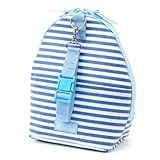 一緒にお出かけ2wayマグポーチ・ケース（リュックタイプ）　ベーシックボーダー（綿100％）・青　B2204700　日本製